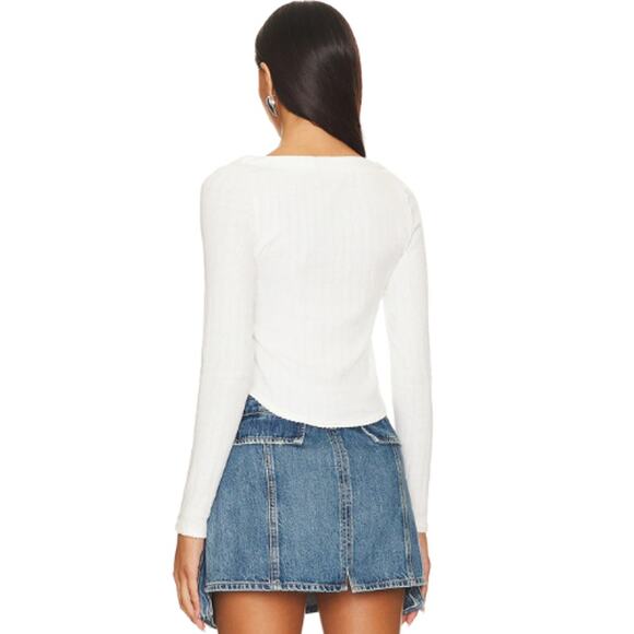 Free People x Revolve Coffee Chat Top in Sugar Swizzle NWT Size Medium - Picture 3 of 4